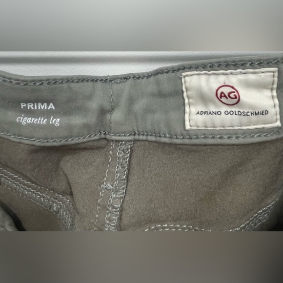 Adriano Goldschmied Woman Green Cigarette Jeans size 30R polo Straight Leg Ankle - Picture 3 of 5